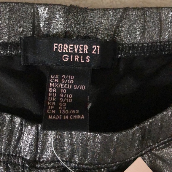 NWT Forever 21 Girls Metallic Light Weight Legging - Picture 10 of 11